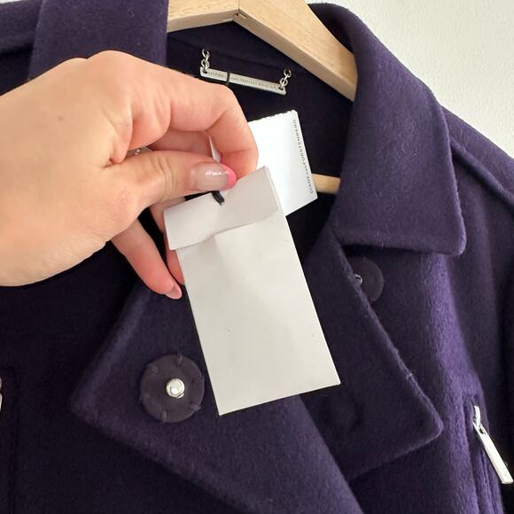 Diane Von Furstenberg 1,2,3 Coat in Royal Navy M - Picture 15 of 16